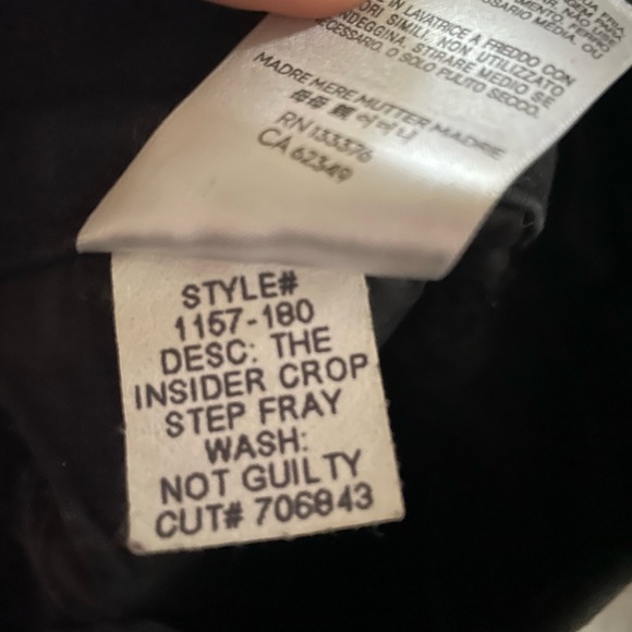 MOTHER Insider Crop Step Fray in Black - Picture 5 of 5